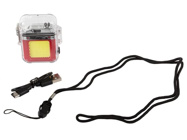 Plasmalighter USB-opladning med COB LED-lommelygte 3 tilstande