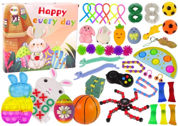 Fidget-leksaker set 41-pack påsktema giftfria CE/EN71 från 3 år