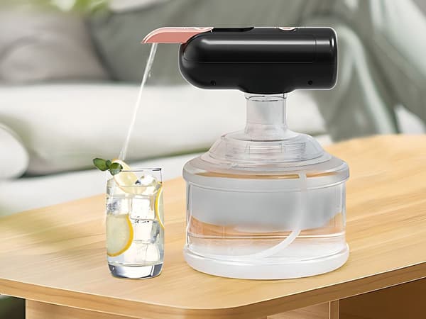 Elektrisk vandpumpe til vandflaske USB-C 5–18,9 L sort