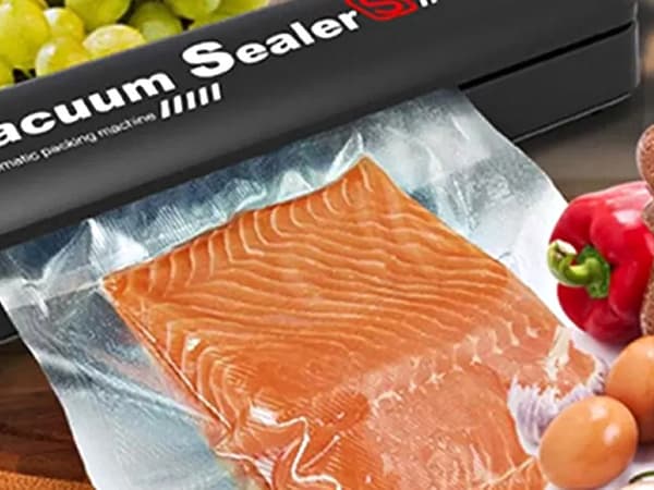 Vakuumpakker 90 W sort med 5 vakuumposer