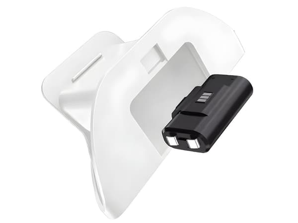 Controllerstander til Xbox med opbevaringsrum hvid marmor inkl. USB-kabel