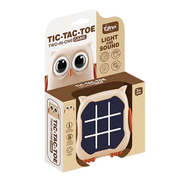 Elektronisk spil 3-i-1 Tic Tac Toe/Par/Hukommelse med lys og lyd