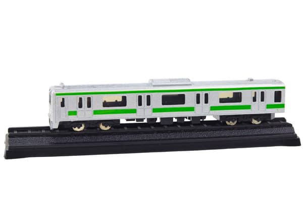 Togvogn model 1:48 i metal sølv 15 cm, samlermodel 3+