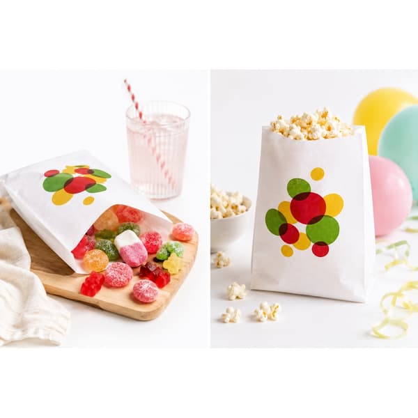 Slikposer retro prikker 17,5x12 cm fødevaregodkendte 30 st White 30-pack