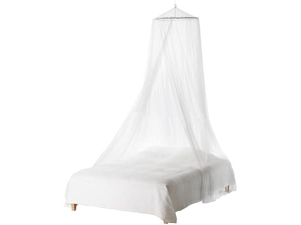 Myggnät över säng polyester mesh vit ring 60 cm höjd 220 cm