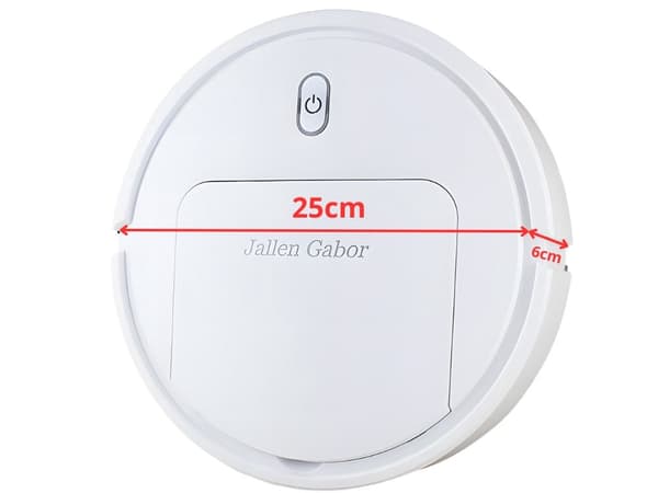 Robotdammsugare med moppfunktion 25 cm USB-laddning 90 min