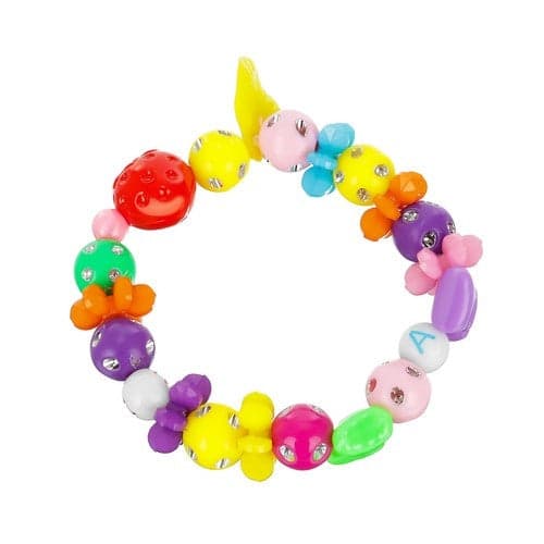 Smykkesæt til børn med perler 11 sorter og elastisk snor