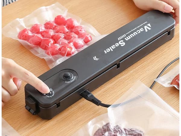Vakuumpakker 90 W sort med 5 vakuumposer