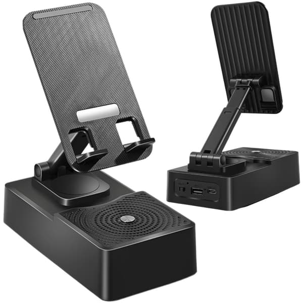 Mobilholder med Bluetooth-højttaler 5 W 360° justerbar sort