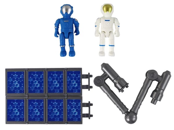 Rymdraket leksaksset med starttorn 66 cm, ljus/ljud, 2 astronauter