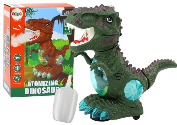 Dansande dinosaurieleksak 25 cm med ljus, ljud, rök & hinder-sensor