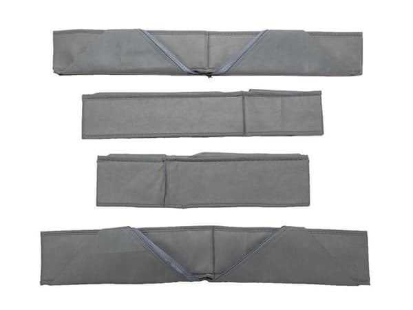 Skuffeindsatser til undertøj/strømper 4-pack grå med rum