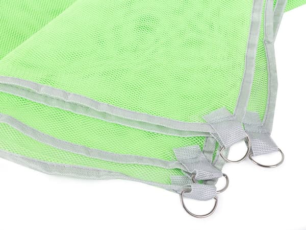 Strandfilt sandfri mesh grön 200 x 150 cm med metallöglor