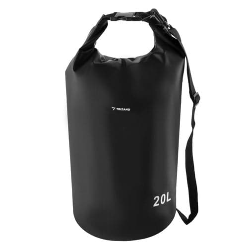 Vandtæt drybag 20L PVC sort med justerbar rem