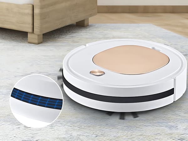 Robotdammsugare med moppfunktion 28 cm USB-laddning 90 min drift