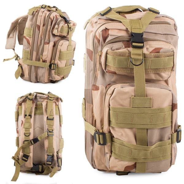 Militär ryggsäck 30L beige med MOLLE-system 43x24x25 cm