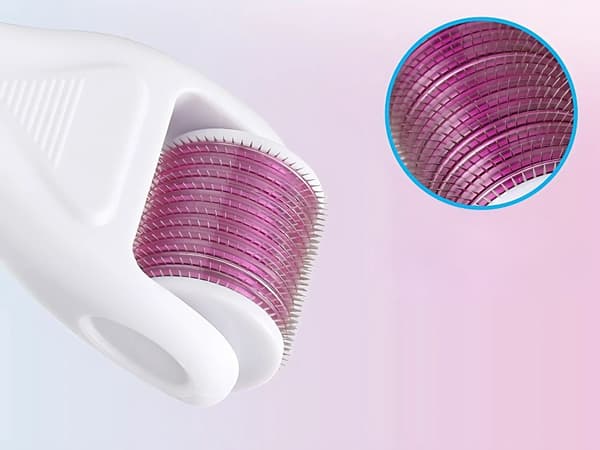 Derma roller microneedling 6-i-1 kit med udskiftelige hoveder