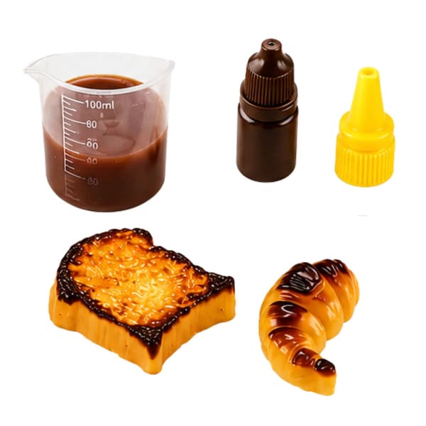 DIY squishy hobbykit bagværk 6 squishies med forme og dekorationer
