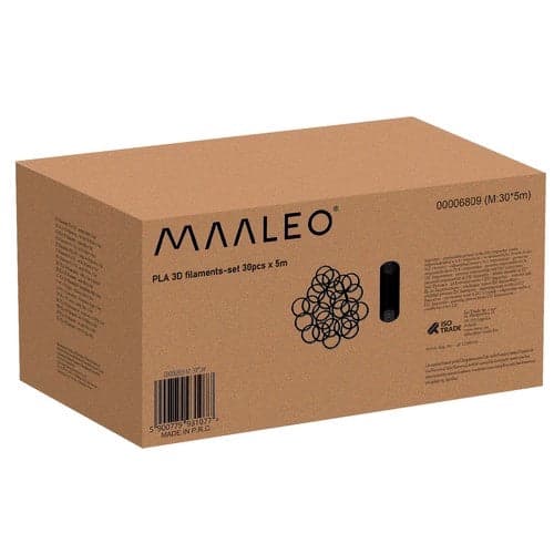 PLA 3D-filament sæt 30 farver 1,75 mm 5 m/st til 3D-pen/printer