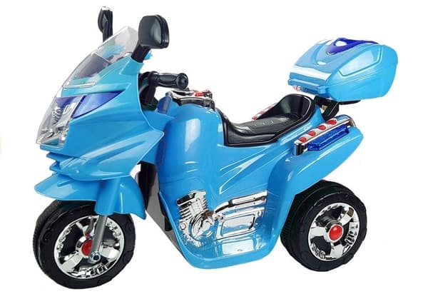Batteridrevet legetøjsmotorcykel til børn 3+ år blå CE-certificeret