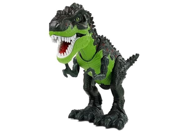 T-Rex dinosaurieleksak 50 cm med ljud, ljus, rök & 3 ägg