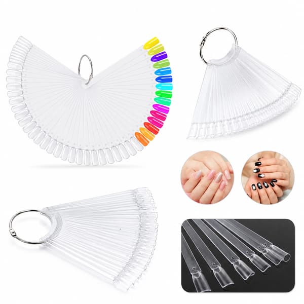 Visningstippar i plexi på ring 50-pack, 10,5 cm diameter Transparent