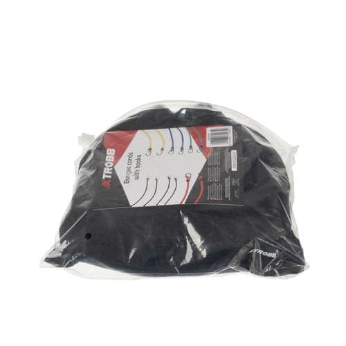 Spännband gummiband med krokar 12-pack PP-belagd latex, förvaringspåse