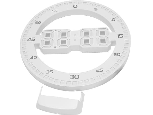 LED vægur digital med termometer alarm hvid 33 x 2 cm USB