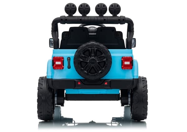 Batteridriven leksaksbil Jeep Rubicon 24V ride-on ljusblå