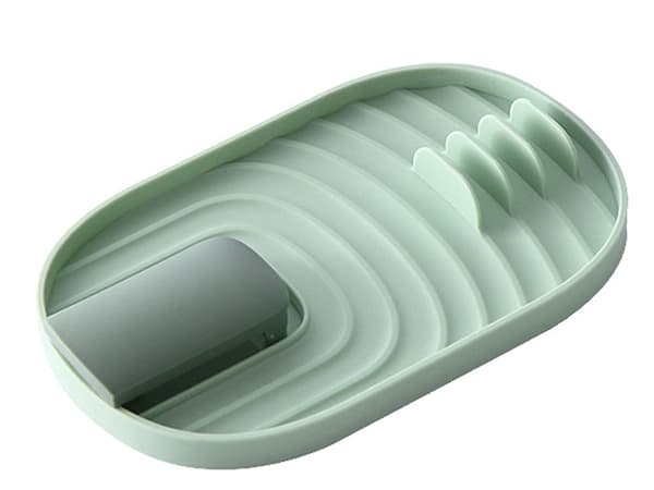 Bestickställ för diskmaskin med lockstöd plast grön 18x11,5 cm