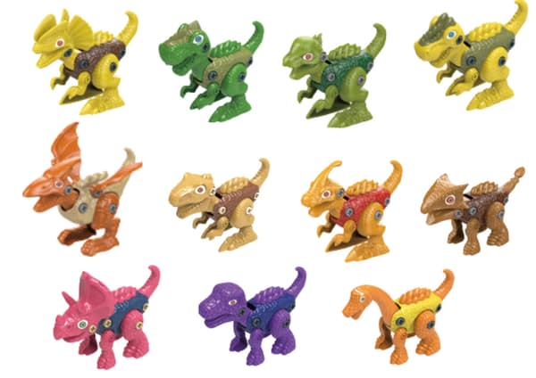 Dinosaurieägg leksak 12-pack skruvbara ägg med dinosaurier 10 cm