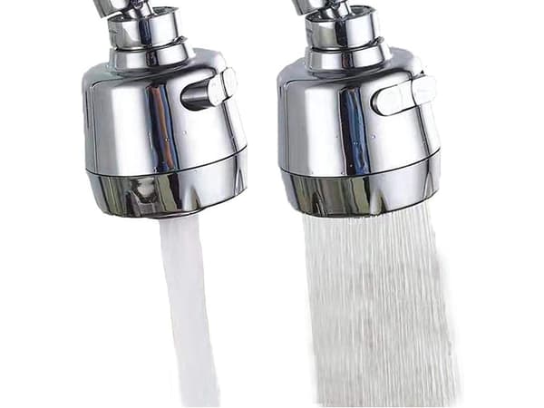 Perlator kranforlænger M22 360° 2 sprayindstillinger krom sølv højde 17 cm