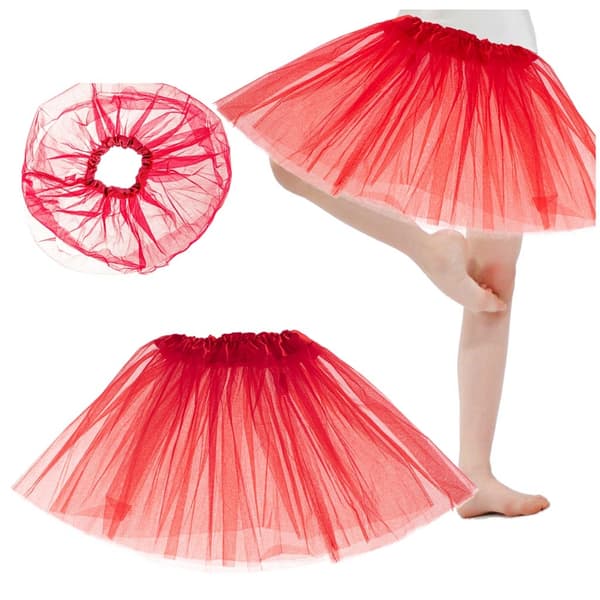 Tyllihame tutu lapsille punainen 3-kerroksinen polyesteri 29 cm Red