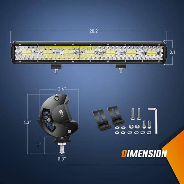 LED arbejdslygte 420W 12–24V 140 LED IP68 sort 51,5 cm