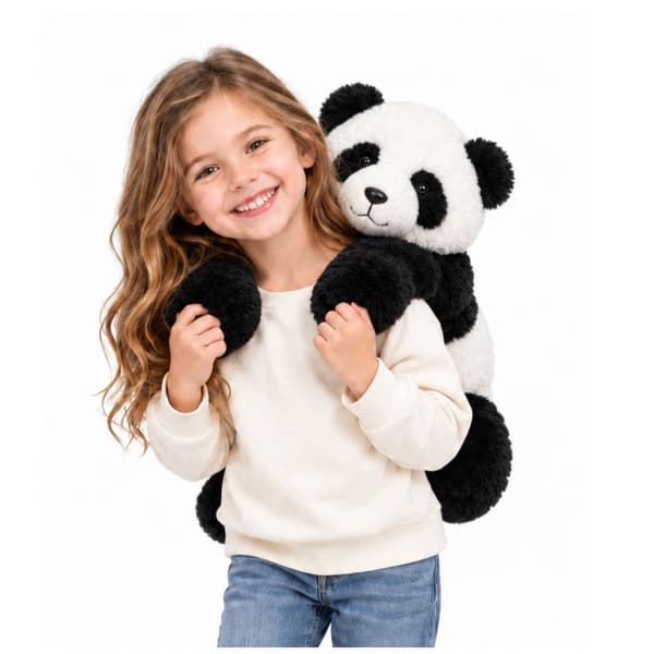 Stor plys-panda krammedyr 60 cm blød bamse