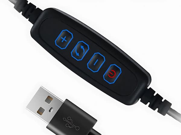 Spiral LED-skrivebordslampe USB, 3 lysindstillinger, dæmpbar, sort 25 cm