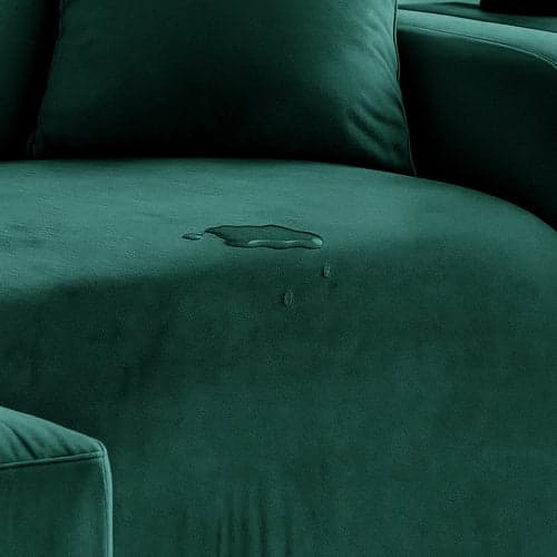 Sofabetræk hjørnesofa elastisk velour grøn 145-185 cm + pudebetræk