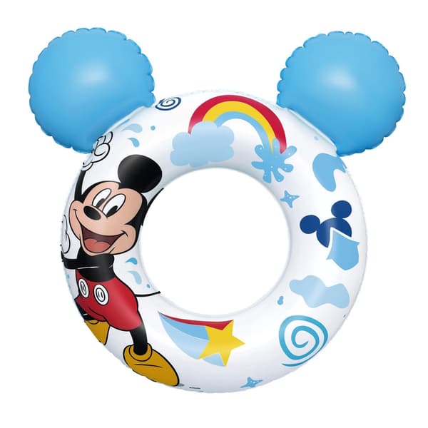 Uppblåsbar simring 56 cm i PVC med Mickey Mouse-motiv för barn