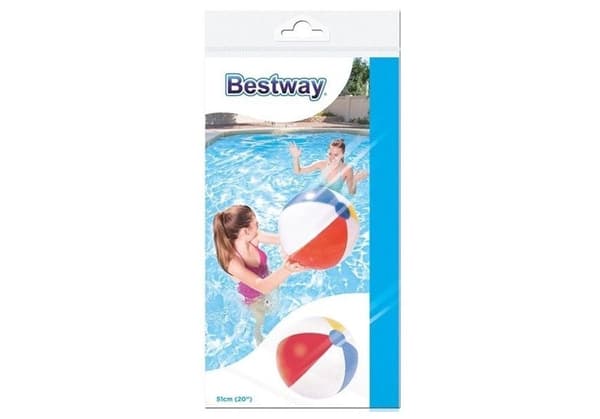 Uppblåsbar strandboll 51 cm i PVC för barn 2+ år