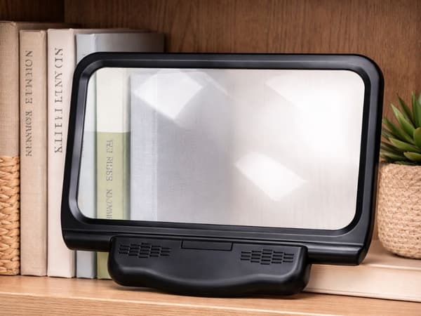 Handhållet förstoringsglas 2,5x med 48 LED och USB vit/svart