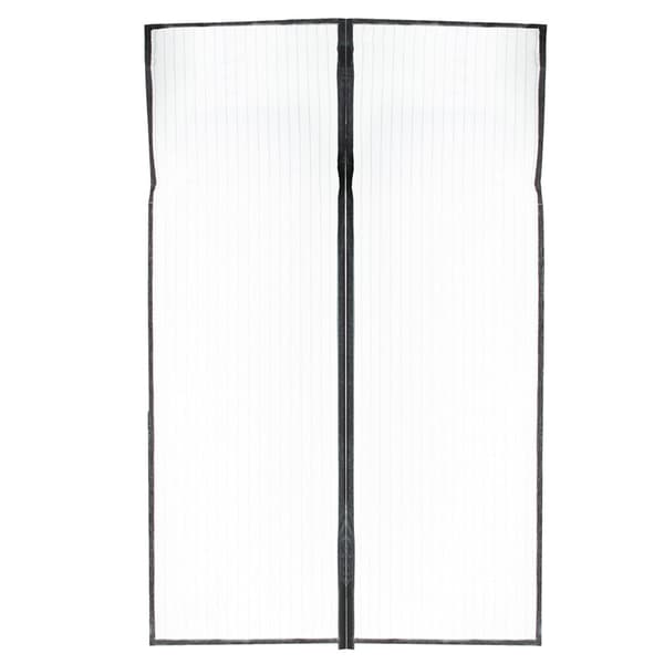 Magnetisk myggenet til dør 110x220 cm sort selv­lukkende