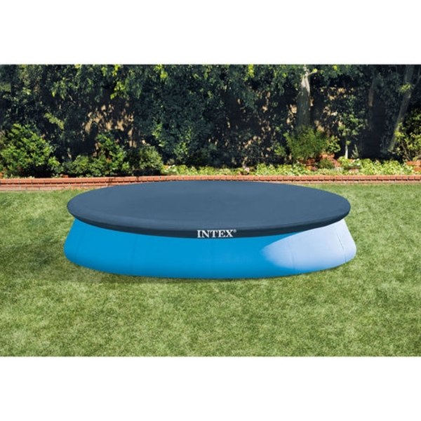 Poolöverdrag för Intex Easy Set 366 cm, vinyl 110 g/m² mörkblå