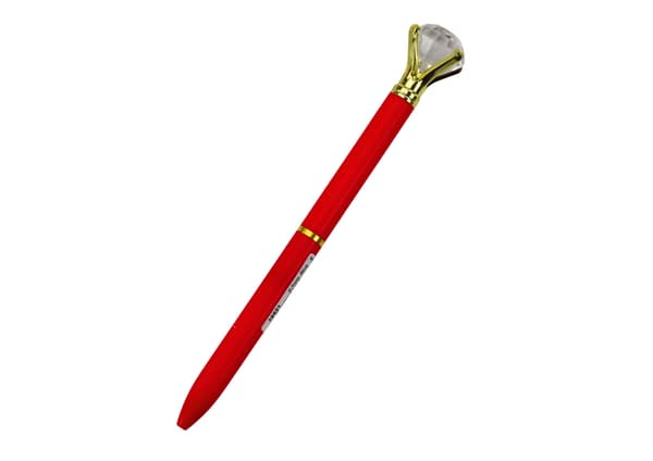 Kuglepen med diamant på toppen 16 cm, 48-pack