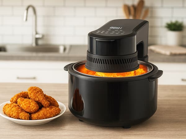 Öljytön airfryer 5 l 1200 W musta LCD-touch ja ikkuna