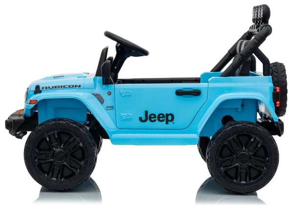 Batteridriven leksaksbil Jeep Rubicon 24V ride-on ljusblå