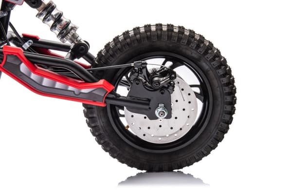Akun käyttöinen motocross-pyörä punainen A9901 lapsille