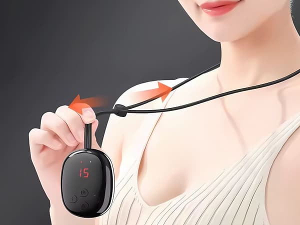 Niskahieroja EMS lämmöllä 4 asetusta, USB-lataus, musta