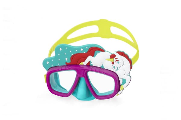 Dykmask och snorkelset barn unicorn-design med UV-skydd