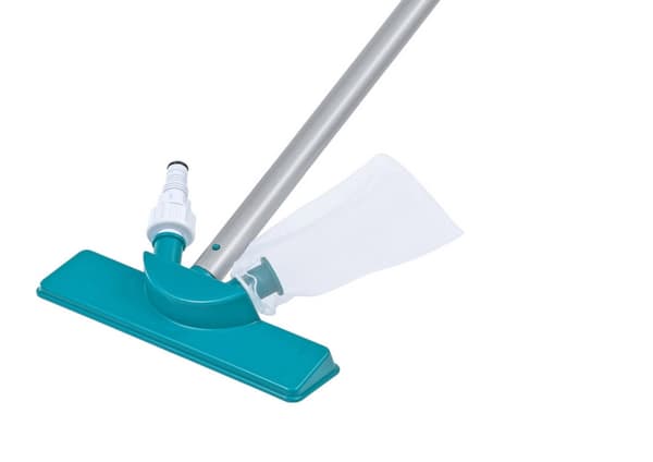Poolrengøringskit med poolstøvsuger & net, stang 167 cm, slangeadapter