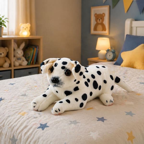 Pehmolelu dalmatiankoira 25 cm, realistinen